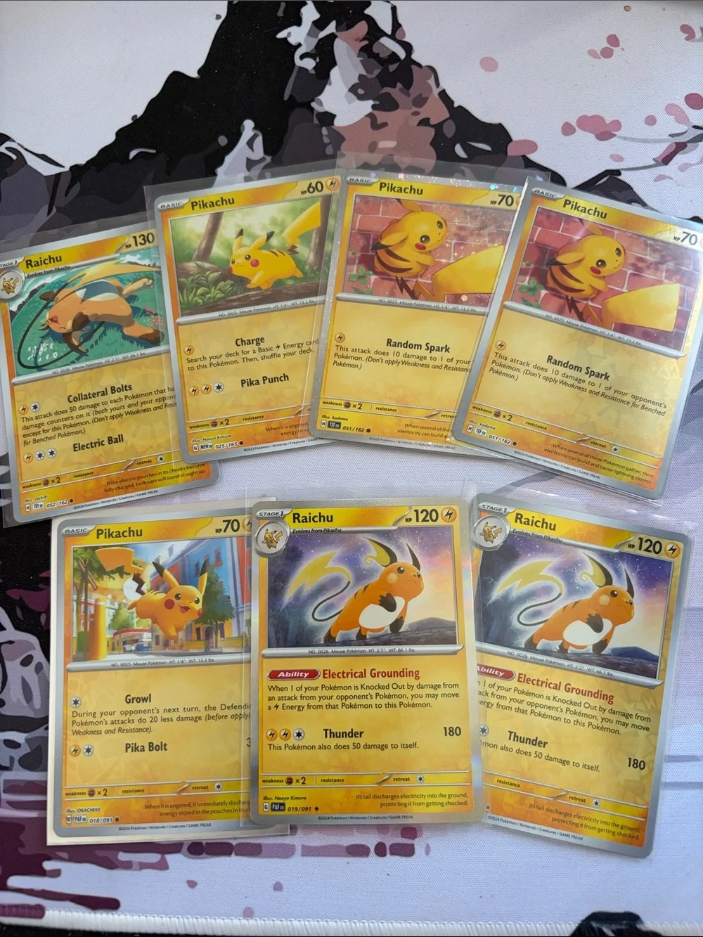 Pikachu & Raichu Pokémon Lot | 7 Holo Reverse Holo Cards